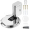 sourcing map Magnetic Door Stopper, Silent Magnetic Floor Door Stop with Adhesive, Mechanical Floor Door Stop Shock Absorbing for Bedroom Office Bathroom, Silver