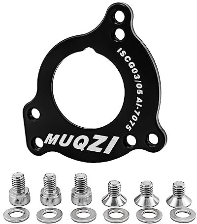 ROYJJ Kettenschutz aus Aluminiumlegierung, ISCG ISCG 03/05 Adapter, Tretlager, Kettenführungsplatte, Adapter mit Schrauben
