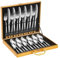 24-teiliges Besteck Set für 6 Personen, Edelstahl Besteckset mit Besteckkoffer