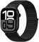 Faliogo Nylon Armband Kompatibel mit Apple Watch Armband 40mm 41mm 38mm 42mm(Series 10), Verstellbare Solo Loop Sportarmband für iWatch Series 10 9 8 7 6 5 4 3 2 1 SE Ultra, Schwarz