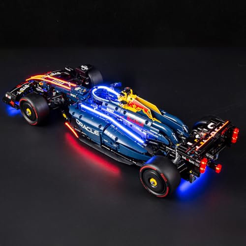 YEABRICKS LED Licht für Lego-42206 Technic Oracle Red Bull Racing RB20 F1 Rennauto Bausteine Modell (Bausteine Set Nicht enthalten)