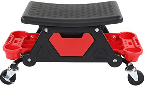 aqxreight Mécanique Tabouret Roulant avec Tiroir et Plateaux, Tabouret de Travail Robuste, Tabouret Roulant Mécanique pour Réparation de Voitures et beauté de Voiture