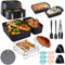 YYSWSAKY Airfryer Dual Basket Lot de 23 accessoires pour friteuse à air chaud Philips 3000/5000 Dual Basket Airfryer Dual Basket 6 l + 3 l, grille de cuisson, moule à cake en silicone