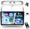 8 Cores 6 + 128g autoradio pour Peugeot 307/307cc / 307SW 2002-2013 avec carplay Android Auto, Radio à écran Tactile 9 Pouces 1280 * 720P avec Bluetooth WiFi/GPS/FM/RDS/36EQ/SWC + Caméra arrière+Mic