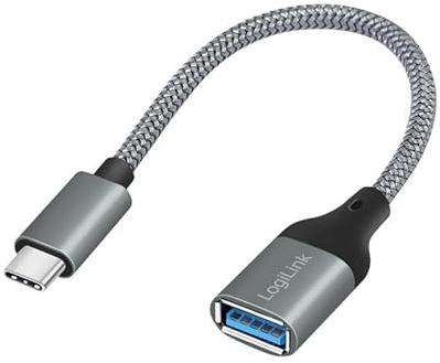 Logilink USB 3.2 Gen1 Type-C Adapter, C/M to USB-A/F, OTG, Alu, CU0106