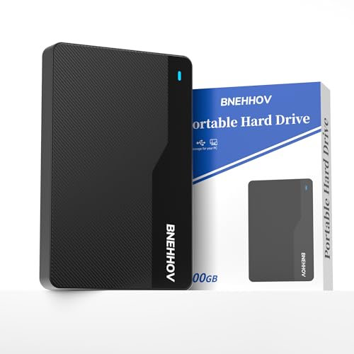 BNEHHOV Tragbare externe Festplatte Ultra Slim 500GB HDD Festplatte USB 3.0 Speichererweiterung Kompatibel mit PS4, PC, Mac, Laptop, XBox, Android, Office