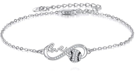 ONEFINITY Baseball/Basketball/Volleyball Armband Sterling Silber Armbänder Sport Schmuck Geschenk für Damen Frauen Mütter