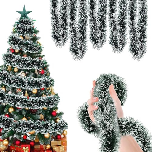 14m Weihnachtsdeko, Künstliche Girlande Weihnachten, Weihnachtsgirlande, Weihnachtsdeko Aussen, Christmas Decorations, Weihnachtsdeko Innen, Weihnachtsschmuck，Türkranz Weihnachten, Tannengirlande
