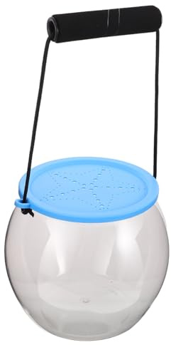 ABOOFAN Transparenter Kleiner Kunststoff Fischeimer mit Deckel und Stabilem Griff Tragbarer Meerestierebehälter für Krebse Muscheln und Kleine Meeresbewohner Robust und Vielseitig für