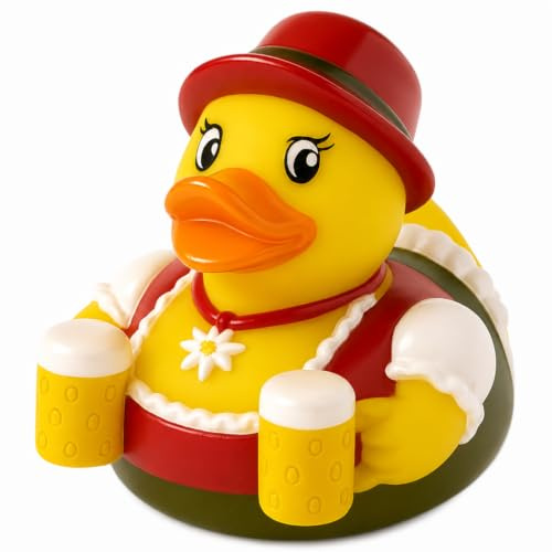MIJOMA Quietsche-Ente Badeente | Niedliche Schwimmenten für Kinder & Erwachsene | Langlebige Badeenten zum Spielen, Sammeln & Dekorieren (Resi)
