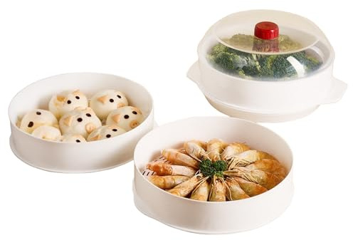 Vaporiera grande per cucinare, pentola a vapore doppio strato, utensili da cucina per forno a microonde per riso torte verdure cibo fatto in casa ristorante