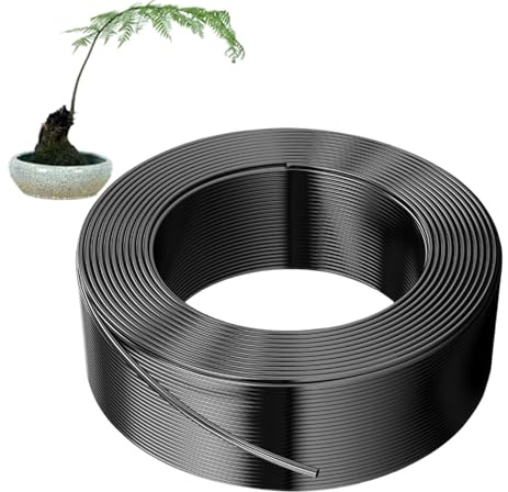 Eloxierter Aluminiumdraht – Modellierbare und faltbare Rolle 1,5 mm, Rolle mit 110 m für Bonsai-Stammschnitzereien – für Kronen Rankgitter Stämme Garten Anfänger und Amateure
