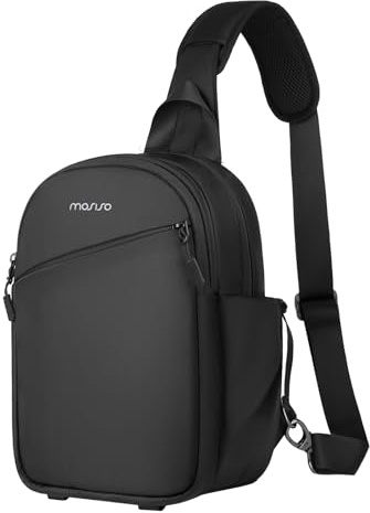 MOSISO Camera Sling Bag, DSLR/SLR/Mirrorless Camera Case with Rain Cover, Shockproof Photography Camera Backpack with Tripod Holder Compatible with Canon/Sony/Fuji, Black
