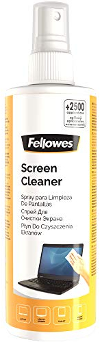 Fellowes Spray para Limpieza de Pantallas 250ml - Monitor/Portátil/iPad/Smartphone/Tablet - Sin Alcohol