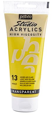 Pébéo - Acrílico Fine Studio - Pintura acrílica Amarillo - Amarillo AZO Claro - 100 ml