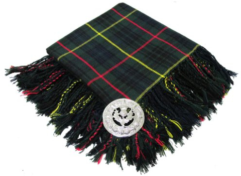 Tartanista - Herren Fly Plaids für Kilt - mit Brosche - Stewart Jagd-Tartan