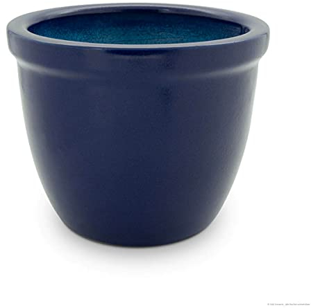 K&K Keramik Pflanzkübel Venus II, 22 x 18 cm, blau