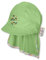 Schicke Sterntaler Mädchen Schirmmütze mit Nackenschutz und UV-Schutz 50 plus, Fb. 254 grün, Gr. 53