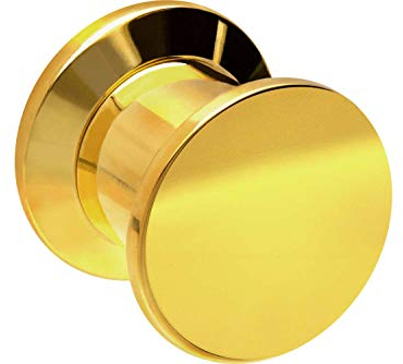 PIERCINGLINE Chirurgenstahl Plug GLÄNZEND Piercing Ohr Tube Tunnel Goldfarben 6 mm
