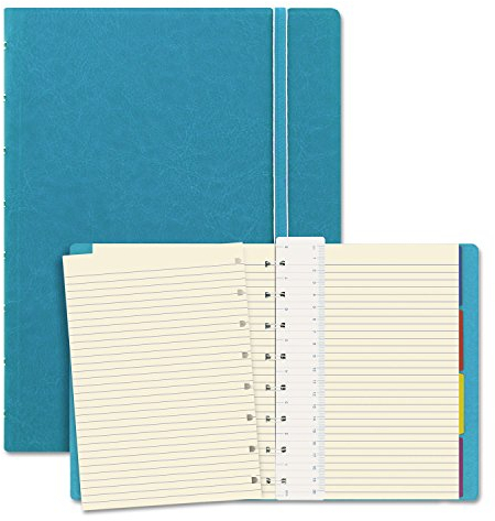 Filofax Notizbuch, A5, nachfüllbar, Aquablau