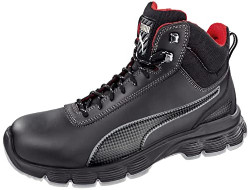 PUMA Safety Pioneer Mid ESD SRC 630101-42 ESD Sicherheitsstiefel S3 Groeße: 42 Schwarz 1 Paar, 42 EU