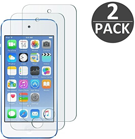 wortek Panzerglas-Set, kompatibel mit iPod Touch Gen. 5 / Gen. 6, 2 Stück Schutzfolie Panzerfolie Anti-Kratz Ultra-Clear 9H Displayschutz Schutzglas