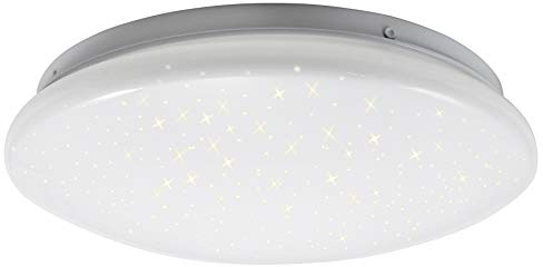 McShine - LED Deckenleuchte Lampe mit Sternen | Starry-Sky | 26cm-Ø, 12W, 840 lm, 3000K, Sternenhimmel LED-Lampe für Kinder, Wohnzimmer