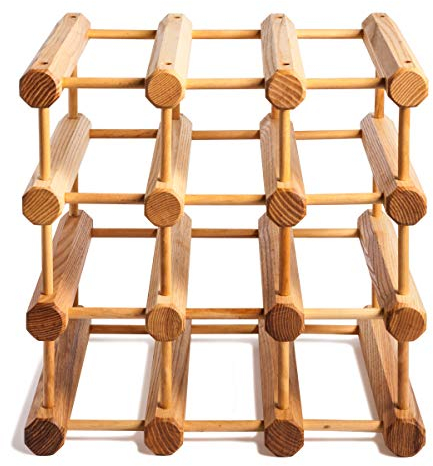 J.K. Adams JK Adams Wood Modular Wine Rack with Natural Pins, 12 Bottle, Maple