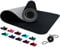 REFIT TPE Sportmatte Fitnessmatte 190 x 60 x 0,6 cm Schwarz Silbergrau rutschfest, Gym Matte Mat für Yoga Fitness Pilates Gymnastik Sport Yogamatte Gymnastikmatte Turnmatte Bodenmatte Grau Black Gray
