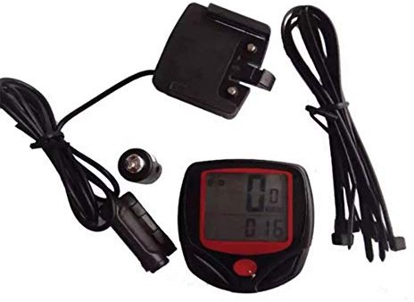 Fahrradcomputer Asudaro Fahrradcomputer Kabellos Mini Wireless Fahrradcomputer Drahtlos Wasserdichte LCD Geschwindigkeit Fahrradtacho Radcomputer für Radsport Realtime Speed Track,Schwarz