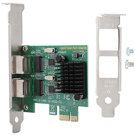 Tarjeta de Red Gigabit 10/100/1000Mbps RJ-45 * 2 Tarjeta de Red Gigabit PCI-Ex1 de Dos Puertos para 8102-T2