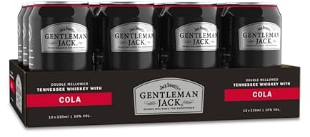 Jack Daniel's Gentleman Jack & Coca-Cola Signature Mixer - Der Bar Call No. 1 als Premium To Go - 12 x 0.33L / 10% Vol.
