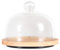 HEMOTON Kuchen Stehen Holz Basis mit Glas Dome Rustikalen Dekorative Käse Mini Kuchen Platte Dessert Kuchen Abdeckung in Küche Und Esszimmer Zimmer