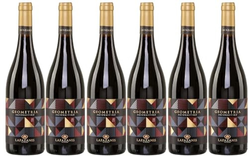 Agiorgitiko Geometria trockener Rotwein 6x 0,75l | Hochwertiger Rotwein aus Griechenland | 100% Agiorgitiko/St. George | Lafazanis Winery + 20ml Jassas Olivenöl
