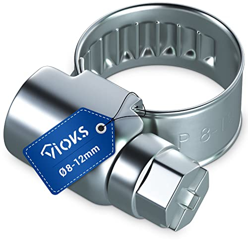 VIOKS Schlauchschelle Rohrschelle Schellen Poolschlauch Schlauchschellen 1x 8-12mmØ 9 mm für Schlauch Wasserschlauch Waschmaschine Pool/Schlauchklemme Rohrschelle 1 Zoll Benzinschlauch 10mm
