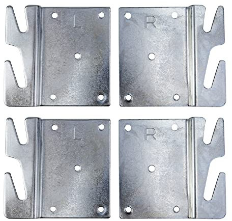 Mcredy Lot de 4 crochets universels en bois robustes pour cadre de lit, tête de lit, pied de lit, vis incluses