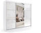 ALTDECOR Kleiderschrank mit Spiegel und Schiebetüren, kugelgelagerte Führungsschienen und Aluminium-Leisten, LED-Beleuchtung (weiß + 16 Farben) und Fernbedienung - VIVI - 180 cm Weiß