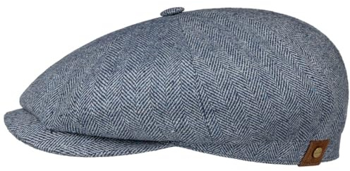 Stetson Hatteras Schirmmütze Fischgrat Mehrfarbig UV-Schutz Made in EU Damen und Herren Sommer Winter blau 56 cm