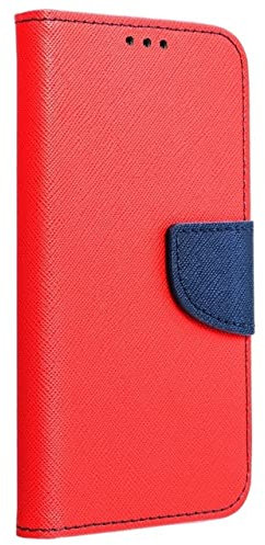 TOPTEL Custodia Book Orizzontale Fancy Silicone Cover Case Colore Red-navi Per Apple Iphone 12 Pro Max