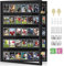Mlikero Baseballkarten-Vitrine, 35 abgestufte Karten-Display-Rahmen abschließbar, Sammelkarten-Display mit UV-Schutz Sportkarten-Vitrine für Baseballkarten, Fußballkarten, Sportkarten