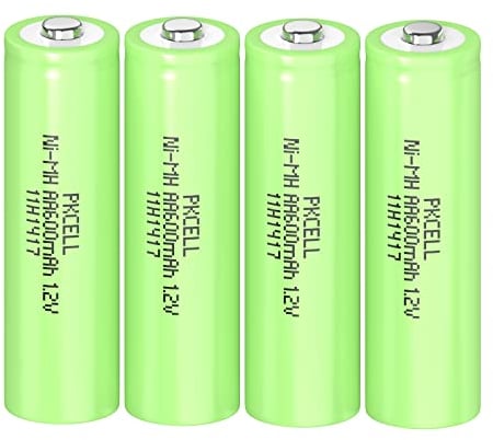 Batterien AA Wiederaufladbar Akku NIMH 1,2V 600mAh für Solarlampen,Spielzeug,4 Stück,PKCELL