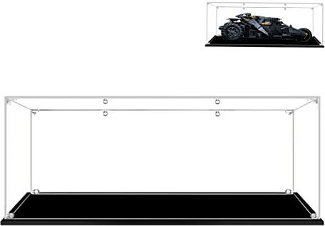 Hosdiy Teca Trasparente in Acrilico per (Batmobile-Tumbler) Modello - Compatibile con Lego-76240 - Vetrina Espositiva (Solo Vetrina, Senza Modello)