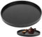 Vassoio rotondo in legno YIDM, vassoio da portata in legno, 30 cm, antiscivolo, per il bagno, anti-troppopieno liquido, piccola decorazione per bar, ristorante, frutta e pasti
