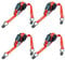 PETEX 4X Automatik-Ratschenspanngurt, selbstaufrollend, 1-teilig, 5 m x 25 mm, 350/700 daN, rot, Doppelspitzhaken