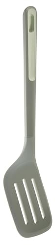 Berghoff Leo - Pfannenwender mit Schlitzen Balance (teilweise aus recyceltem Kunststoff, hitzebeständiger Silikonkopf, dünner Rand) 3950416, Hellgrün