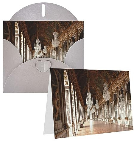 UNIOND Vintage Korridor Druck Grußkarten Personalisierte Dankeskarte Blanko Notizkarten Mit Umschlägen Glückwunschkarten Für Weihnachten Hochzeit Geburtstag Party Alle Anlässe