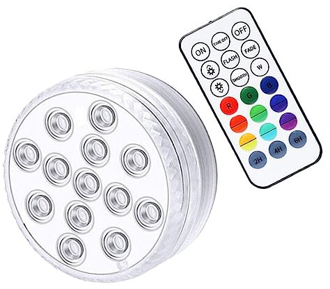 DOITOOL 2 Juegos 13 Luces Luces De Piscina Estanque Luz Subacuática Luz De Piscina Enterrada Luz Sumergible Para Acuario Decoración LED Luz Decorativa Para Acuario Abs Pecera Luces