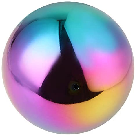 Happyyami 1stück Edelstahl Deko-Kugel Spiegelfinish Bunte Metallkugel Für Vielseitige Wohnaccessoires Hochwertige Langlebige Gartenkugel Glatte Oberfläche Als
