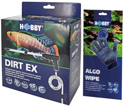 Hobby Dirt Ex Mulmglocke mit Selbst-Ansaugung + Algo Wipe Aquariumhandschuh