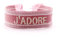 Wambere Bracelet Réglable Tissé Avec Lettres Brodées - 2 cm de Large - Style Bohème - Bracelet d'Amitié - Rose D